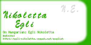 nikoletta egli business card